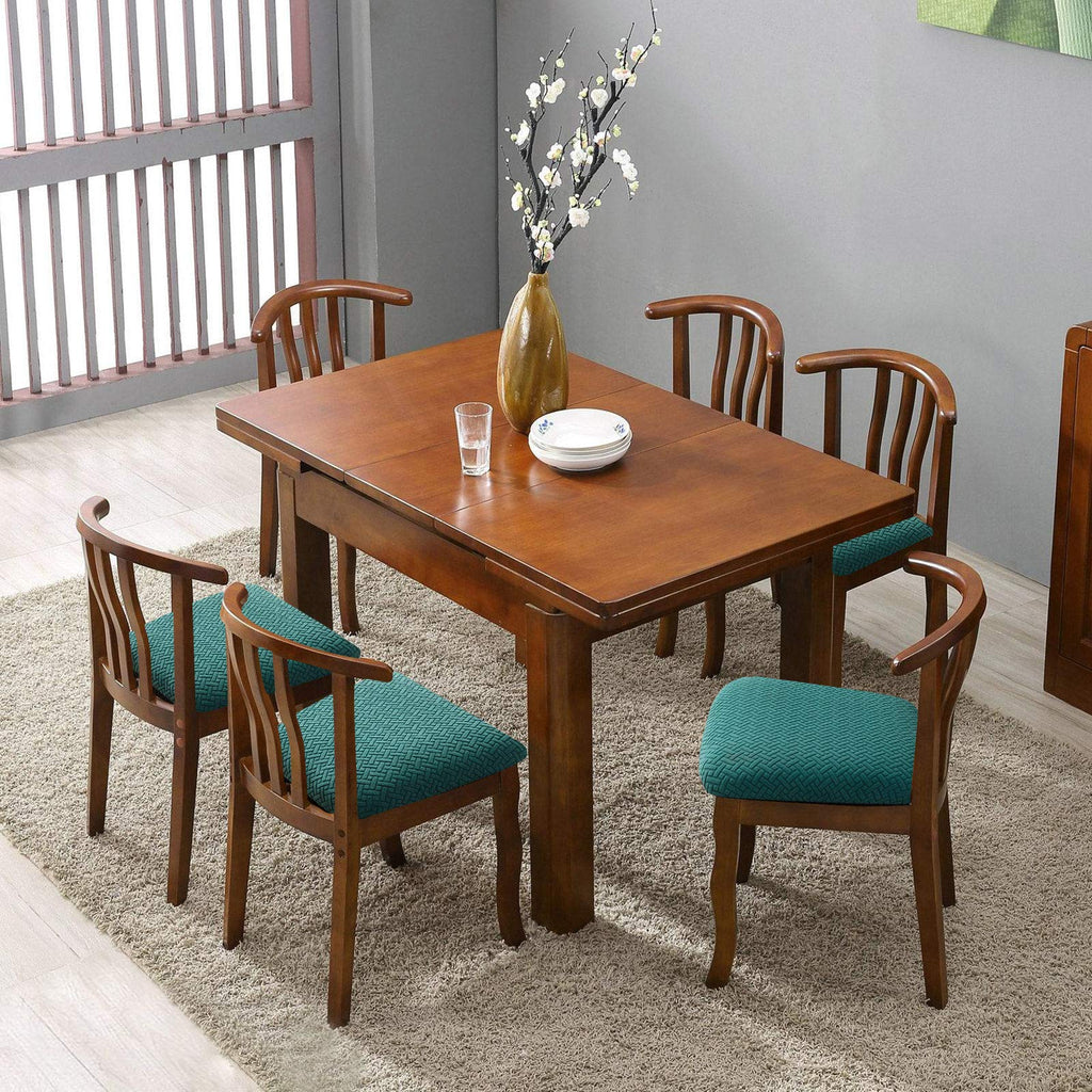 Genina Seat Covers For Dining Room Chair Seat Slipcovers Kitchen Chair Covers (Teal, 2 Pcs)