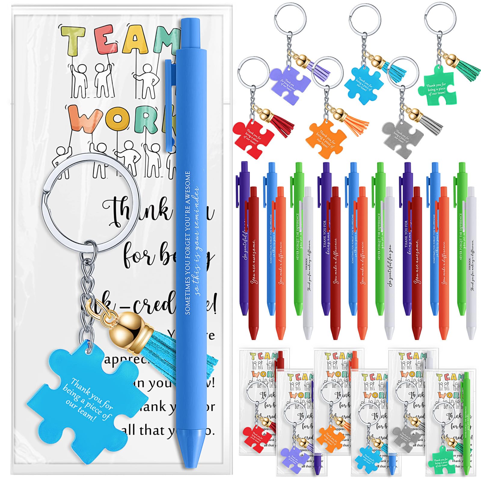 Sayglossy 18 Set Christmas Team Appreciation Gifts for Employee Coworker School Staff Teacher Nurse Bulk Inspirational Pens & Po