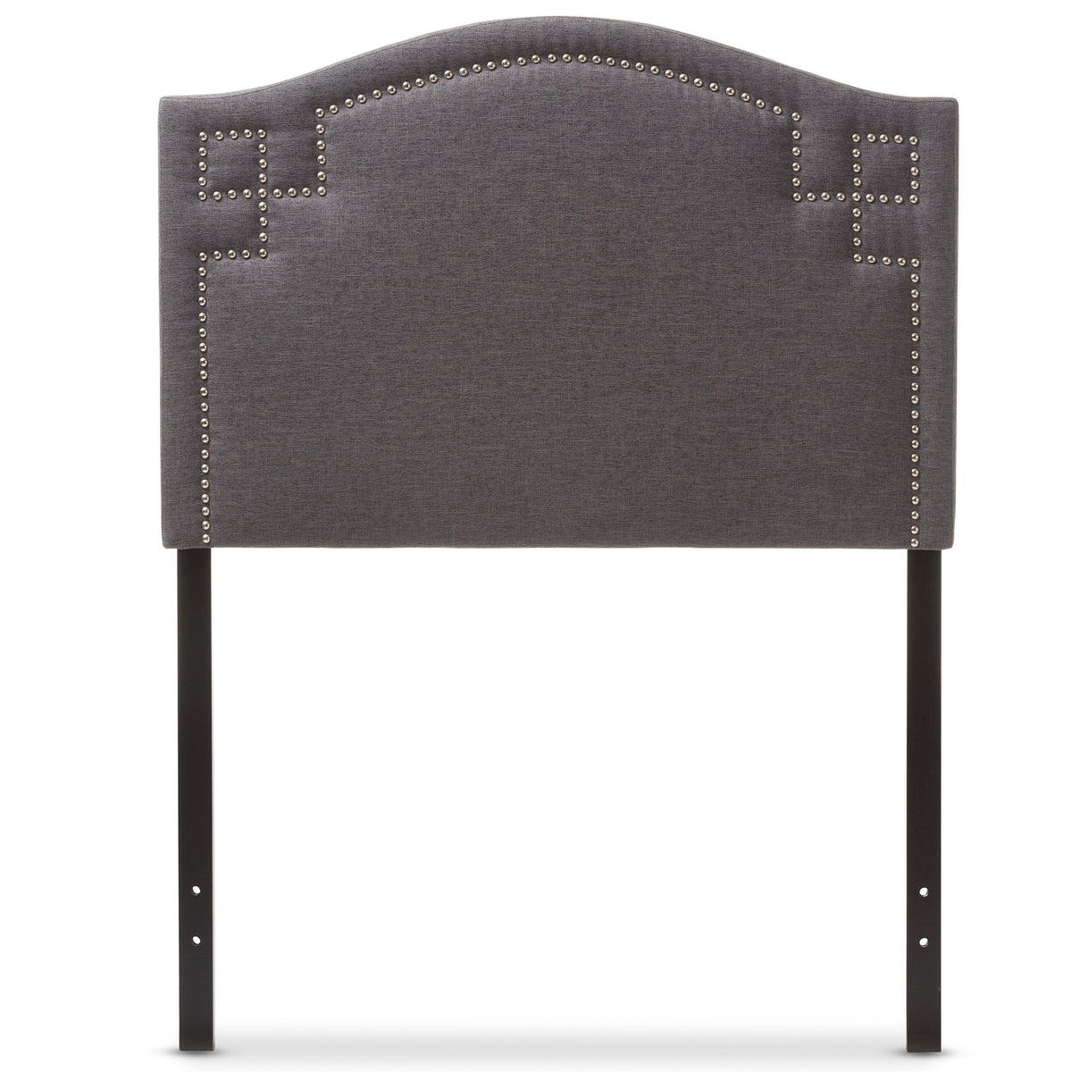 Baxton Studio Aubrey Modern and Contemporary Fabric Upholstered Headboard Grey/Full