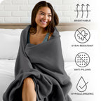 Bare Home Polar Fleece Blanket - King Blanket - Warm & Cozy - Premium Fleece Blanket - Blanket For Bed, Sofa, Camping, Travel An