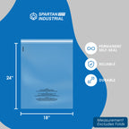 Spartan Industrial - 18    X 24    (200 Count) Self Seal Clear Poly Bags With Suffocation Warning For Packaging, Shipping - Perm