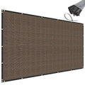 Sunnyroyal Privacy Fence Screen Heavy Duty Windscreen Net Fabric With Brass Grommets Outdoor 4' X 149' Brown