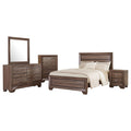 Coaster Home Furnishings Kauffman Transitional 5-Piece Bedroom Set Queen Size Panel Bed Frame 54-inch Headboard Washed Taupe 204191Q-S5