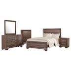 Coaster Home Furnishings Kauffman Transitional 5-Piece Bedroom Set Queen Size Panel Bed Frame 54-inch Headboard Washed Taupe 204191Q-S5