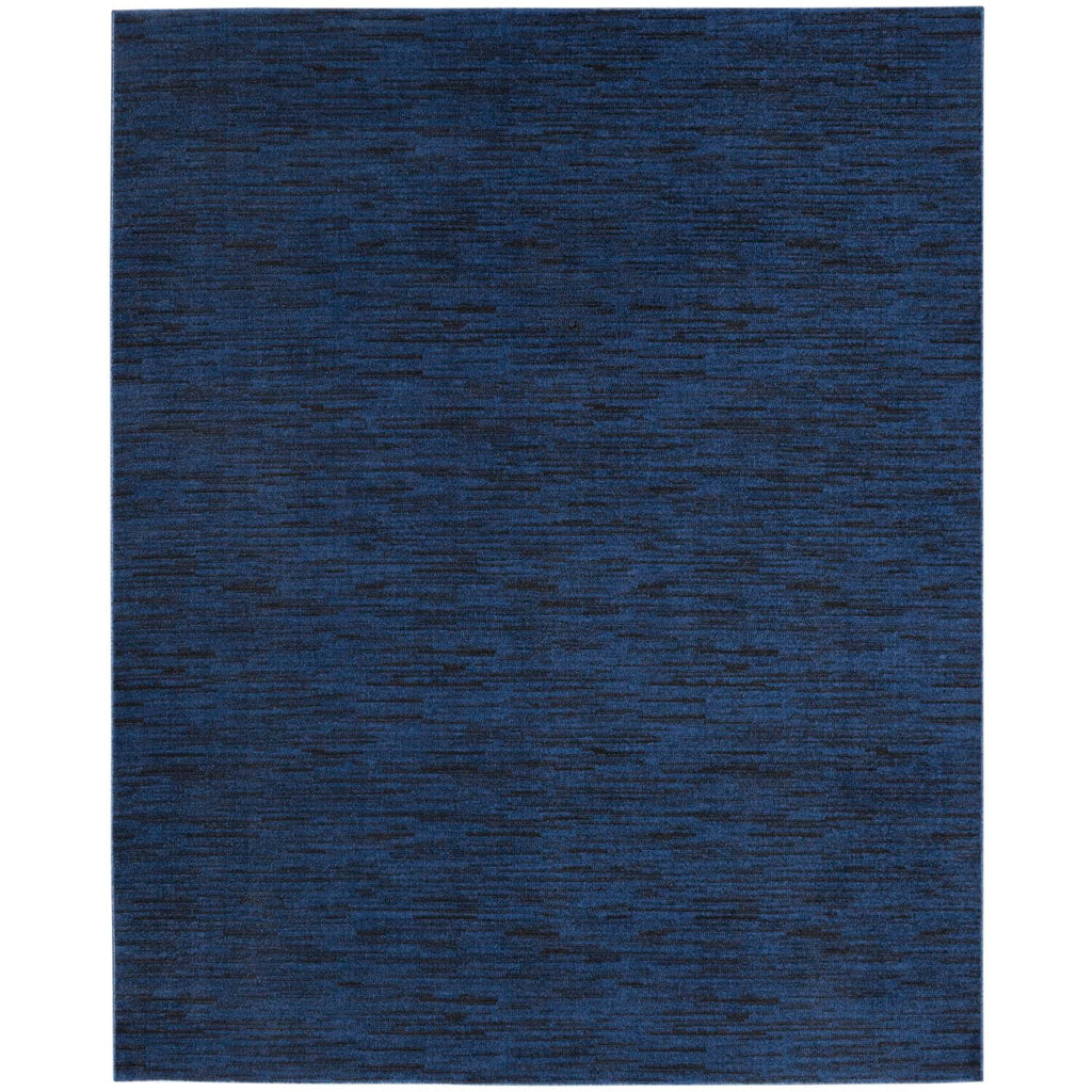 Nourison Essentials Indoor/Outdoor Midnight Blue 8' X 10' Area Rug, Easy Cleaning, Non Shedding, Bed Room, Living Room, Dining R