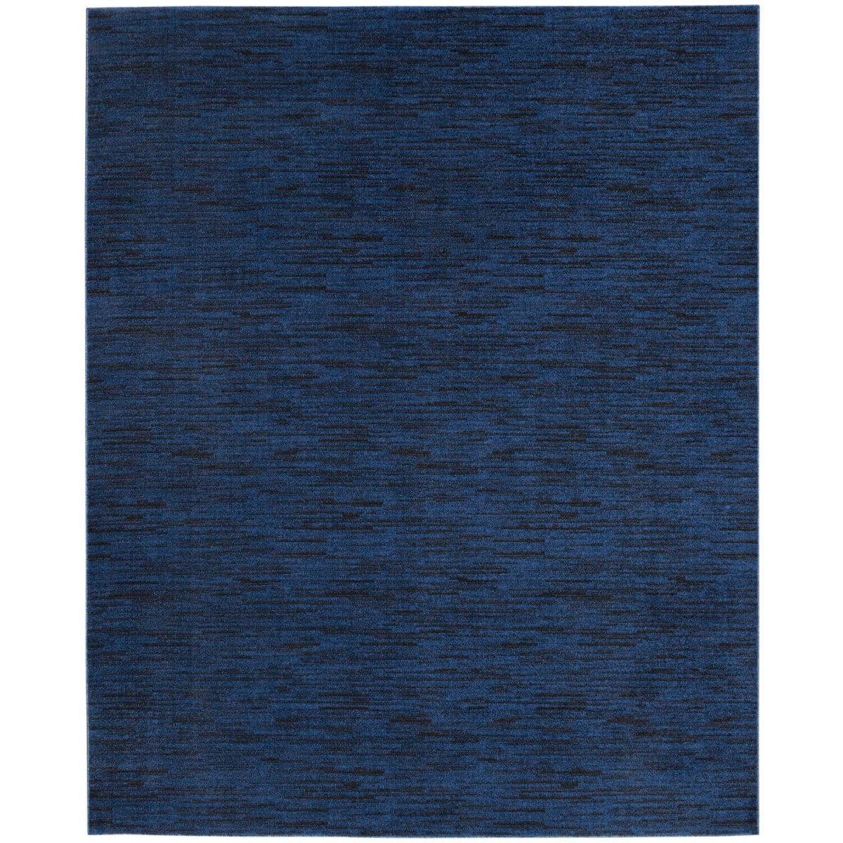 Nourison Essentials Indoor/Outdoor Midnight Blue 8' X 10' Area Rug, Easy Cleaning, Non Shedding, Bed Room, Living Room, Dining R
