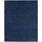 Nourison Essentials Indoor/Outdoor Midnight Blue 8' X 10' Area Rug, Easy Cleaning, Non Shedding, Bed Room, Living Room, Dining R