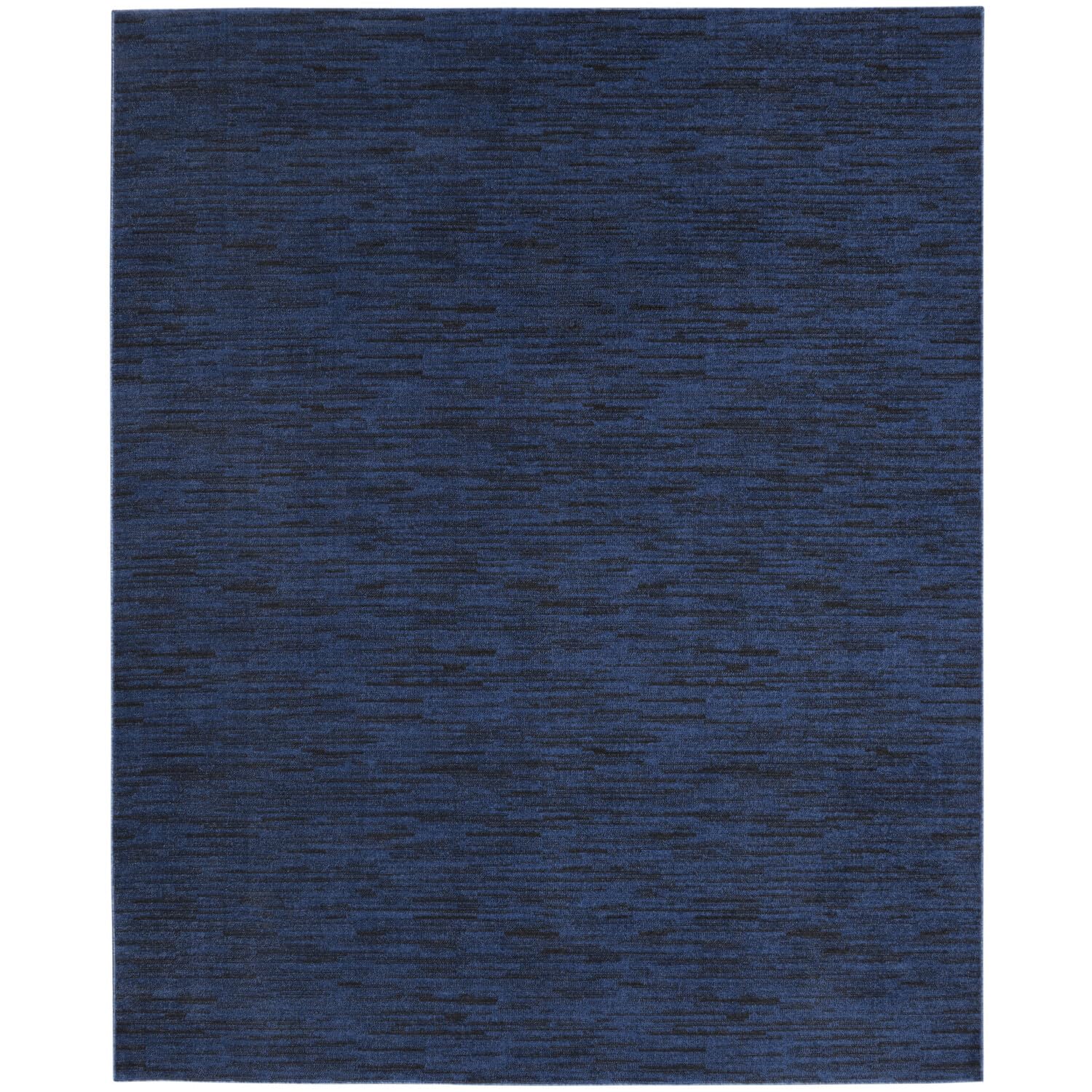 Nourison Essentials Indoor/Outdoor Midnight Blue 8' X 10' Area Rug, Easy Cleaning, Non Shedding, Bed Room, Living Room, Dining R