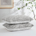 Southshore Fine Living, Inc. Floral Grey Pillow Covers Standard Size 20'X26', Quilted Pillow Shams Queen Size Set Of 2, Fits S