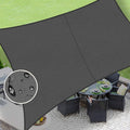Love Story Waterproof 10 'X10 ' Rectangle Dark Grey Sun Shade Sail Cannoy Uv Resistant For Outdoor Patio Garden Backyard (We Mak