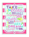 Stupell Home D  cor Girl's Take Me To The Ocean Wall Plaque Art, 10 x 0.5 x 15, Proudly Made in USA