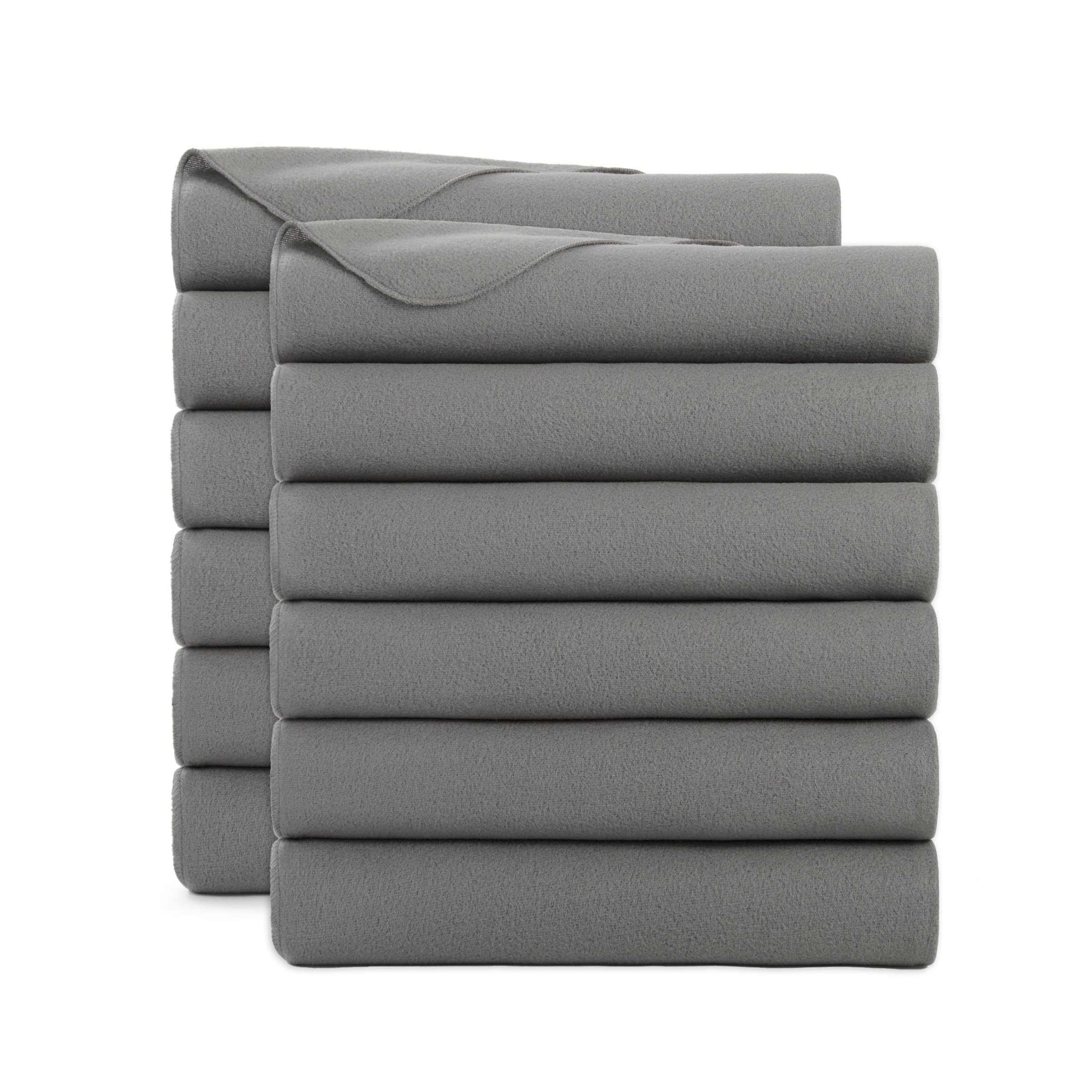 Arkwright Polar Fleece Throw Blankets Bulk - (Pack Of 12) Ultra Soft Cozy Blanket For Car, Camping, Couch, Office, Outdoor, Home