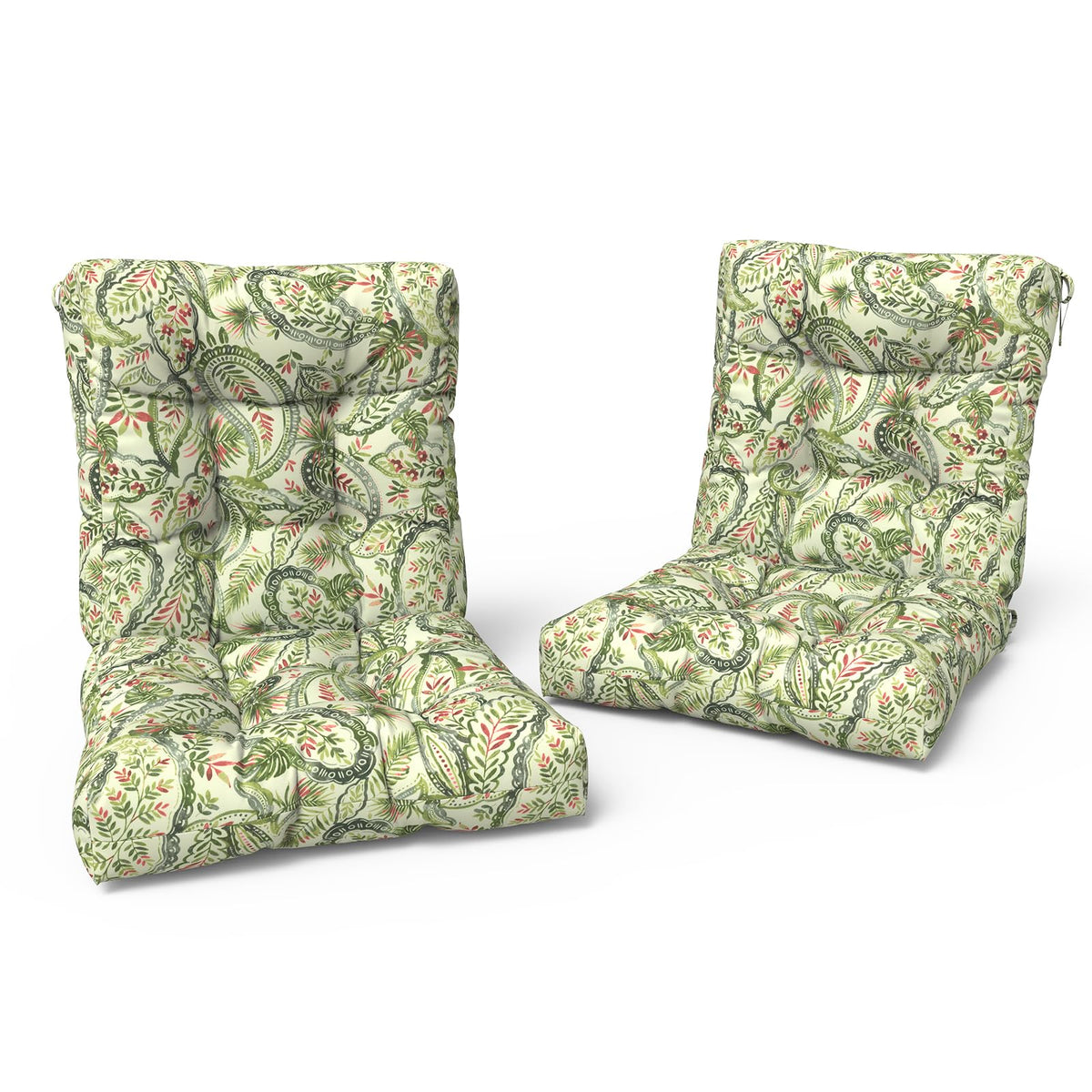 Lvtxiii Outdoor Low Back Chair Cushions, Seasonal Replacement Adirondack Chair Cushion With Ties, Patio Waterproof Seat Cushions