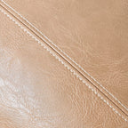 Fancy Homi 2 Packs Tan Lumbar Waterproof Faux Leather Decorative Throw Pillow Covers 12X20 Inch For Outdoor Couch Bed, Beige Han