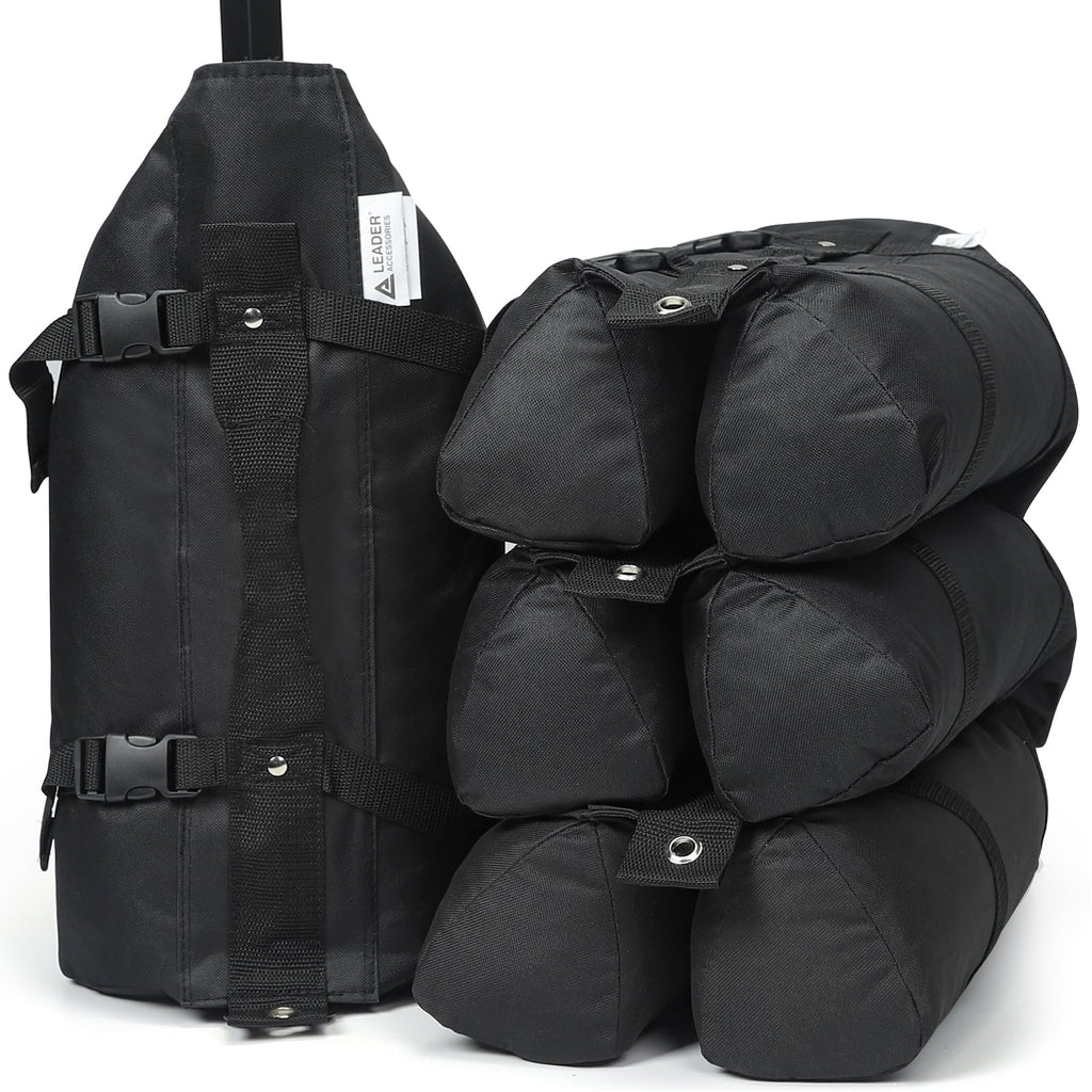 Leader Accessories Heavy Duty Sand Bags For Canopy Tent, Canopy Weights Bags Set Of 4, Huge Capacity Sandbags For Sun Shelter Ca