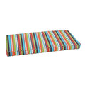 Sorra Home Indoor Or Outdoor Sunbrella Bench Cushion With Corded Edges And Tie Backs, 1 Count (Pack Of 1), Carousel Confetti 5 S