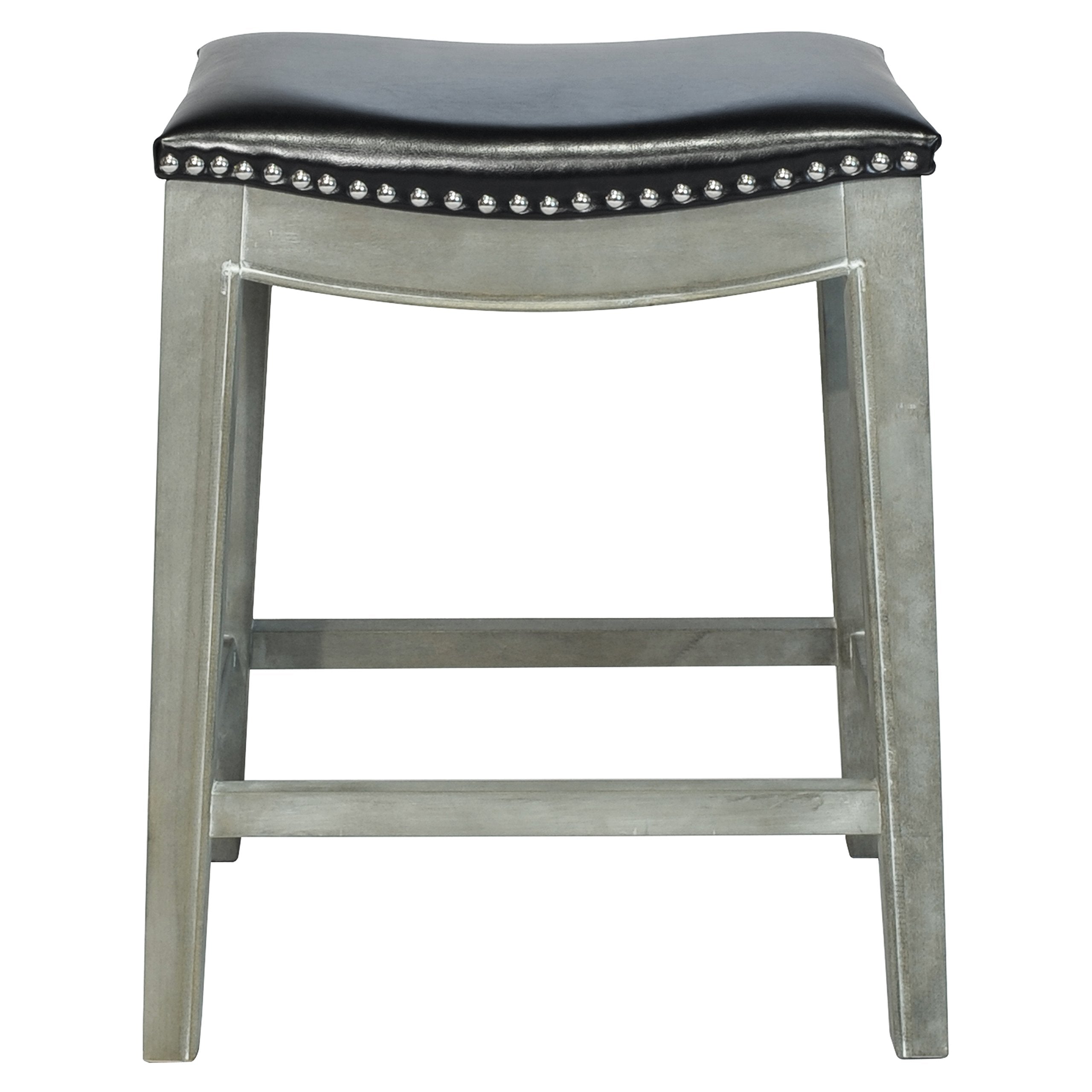 New Pacific Direct Elmo Bonded Leather Counter Stool, Black