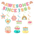Roetyce Boho Back in 1986 40th Birthday Banner