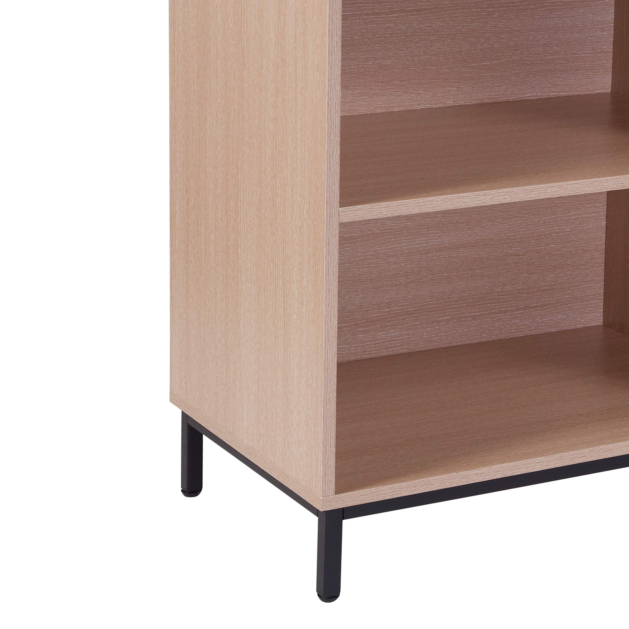 Flash Furniture Dudley 4 Shelf 29.5'H Open Bookcase Storage In Oak Wood Grain Finish