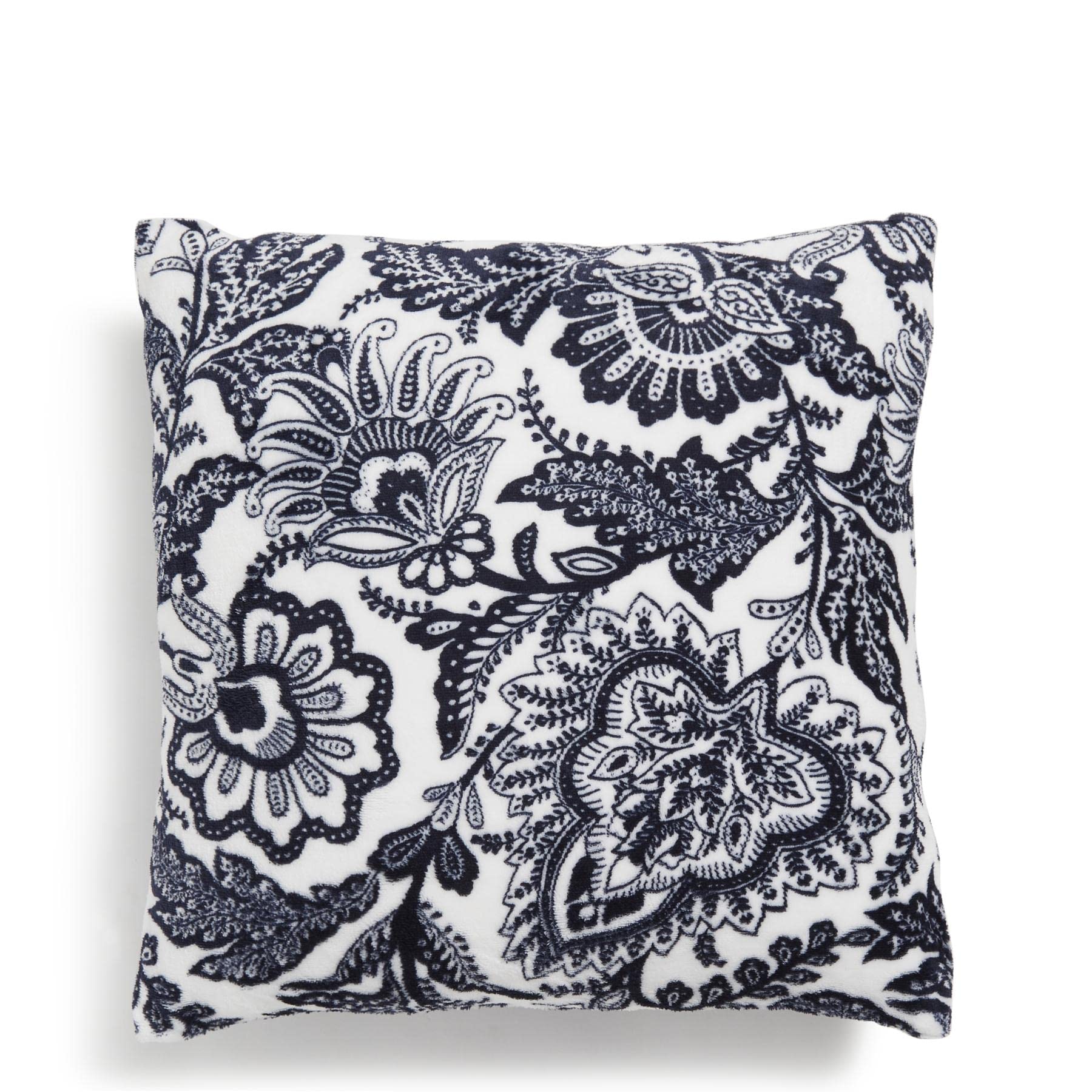 Vera Bradley Women'S Decorative Throw Pillow With Removeable Hypoallergenic Insert, Java Navy & White, One Size