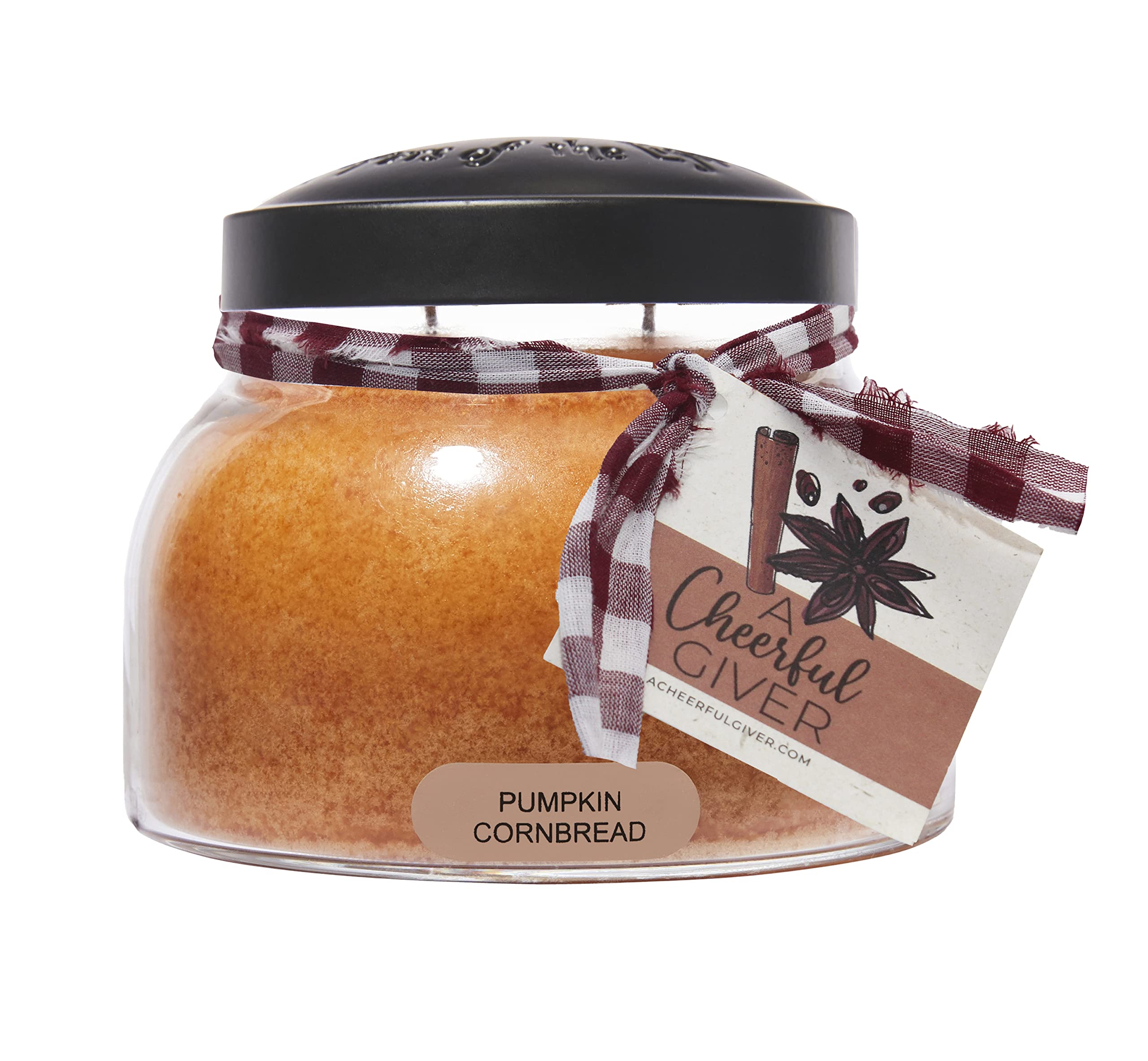 A Cheerful Giver - Pumpkin Cornbread - 22oz Mama Scented Candle Jar with Lid - Keepers of The Light - 125 Hours of Burn Time, Gi