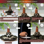 Exotic - Backflow Incense Cones For Waterfall - Scented Inscents-Cones - Copal, Amber, Musk, Oud - Insiensos Aromaticos - 6X10=6