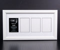 Creative Letter Art 4    x 6    Multiple Opening Picture Frame Collage with 4 holes, Cottage White Frame with 10 x 20-inch White