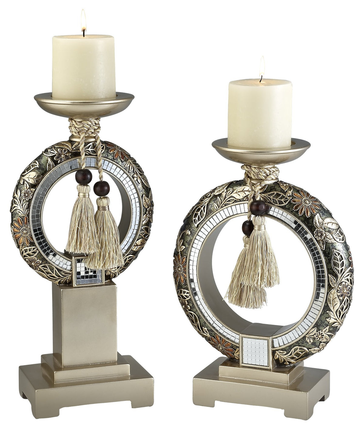 Ok Lighting Chrysanthemum Candleholder Set