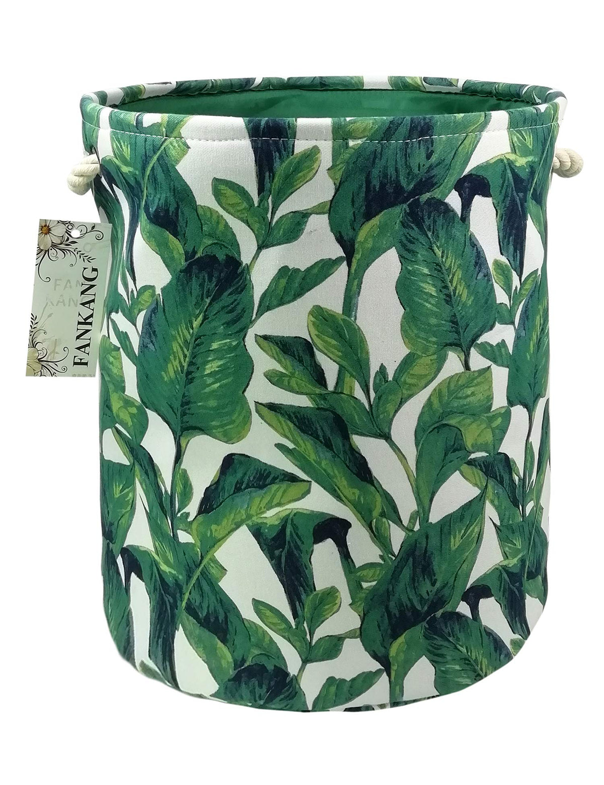 Fankang Storage Baskets,Collapsible Convenient Nursery Hamper/Laundry Bin/Toy Collection Organizer For Kid'S Room(Green Leaves)