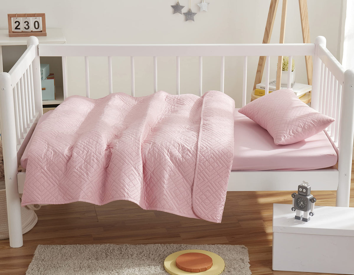 Clara Clark Toddler Bedding Set, All Season Toddler Quilts, 3Pc Bedspread Coverlet Set - Ultra Soft And Breathable Kids Bedding,