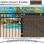 Windscreen4Less 6' X 25' Privacy Fence Screen In Brown W/ Brass Grommet 85% Blockage Windscreen Outdoor Mesh Fencing Cover Netti