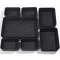 Hnyyzl Desk Drawer Organizer,7 Pack Felt Drawer Organizer Shallow Drawer Organizers Felt Storage Bins,Grey