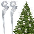 Syhood 60 Stem Christmas Curly Ting Ting Branches Xmas Glitter Branches Vase Filler Branch Ting, Curly Willow Branches for Chris