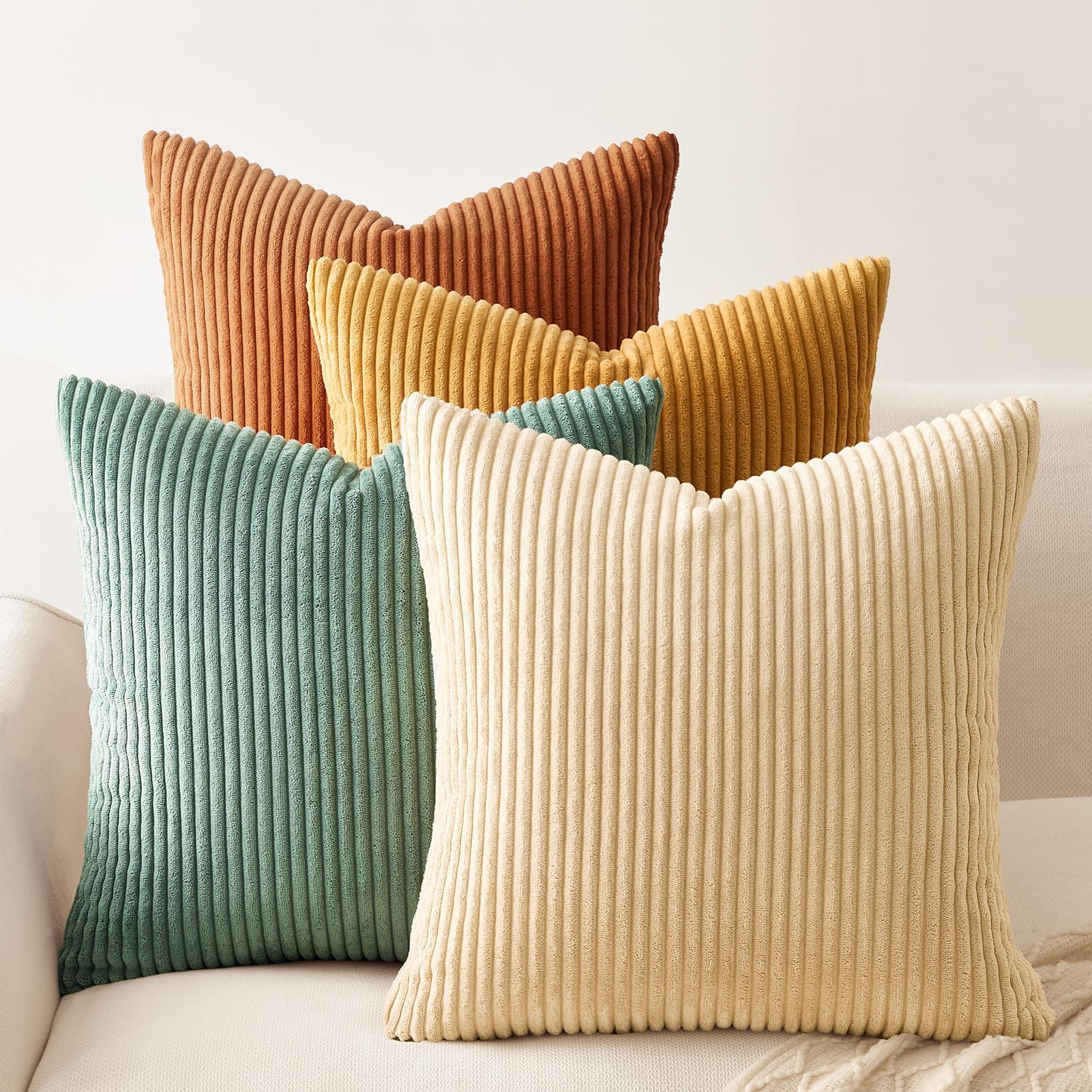Topfinel Decorative Throw Pillow Covers Cushion Cases, Set Of 4 Soft Velvet Modern Double-Sided Designs, Mix And Match For Boho
