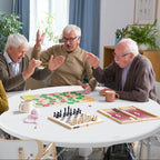 Vingli 48' Round Bi-Folding Commercial Table, 4 Feet Portable Plastic Dining Card Table For Kitchen Or Outdoor Party Wedding Event, 5-Pack