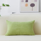 Home Brilliant Pillow Covers 12X20 Green Lumber Throw Pillow Cover For Bedroom Couch Pillowcase Striped Velvet Soft, Apple Green