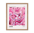 Poster Master Illustration Poster - Retro Psychedelic Print - Pink Aura Gradient, Marble Tapestry, Love, Abstract - Gift for Art