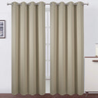 Lemomo Blackout Curtains 66 X 84 Inch/Beige Curtains Set Of 2 Panels/Thermal Insulated Room Darkening Bedroom Curtains