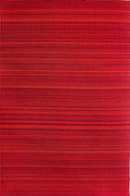 Mad Mats Geometric Outdoor Rug, Reversible Plastic Mat (6' X 9', Mix - Warm Red)