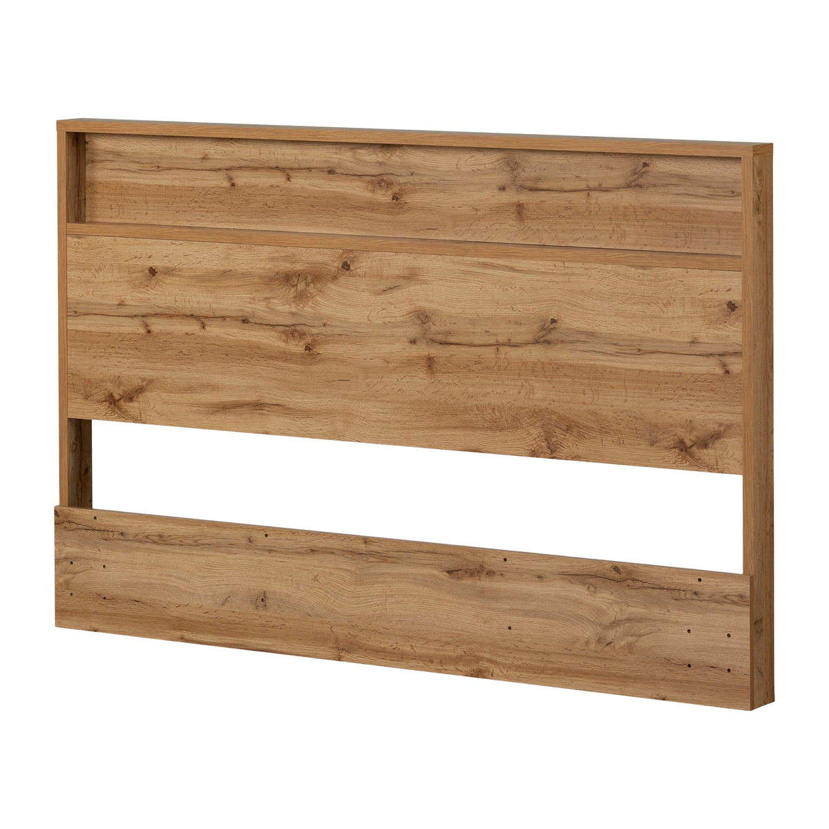 South Shore Musano Headboard With Storage Shelf, Full/Queen, Nordik Oak