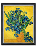 DECORARTS - Irises Vase Flower by Vincent Van Gogh. Giclee Print Art Reproduction with matching Solid Wood Frame in Classical St
