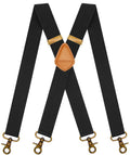 Ayosush Suspenders For Men Swivel Snap Hooks Black Elastic Formal Heavy Duty Braces Big And Tall