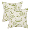 Fall Pillow Covers 18X18 Sage Green Pumpkin Decor Throw Pillows Case For Couch Maple Leaves Autumn Harvest Thanksgiving Farmhous