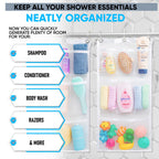 Handy Laundry Shower Curtain Bathroom Organizer -9 Pockets- Perfect For Organizing Home Bath, Your Toiletries And Kid'S Toys In