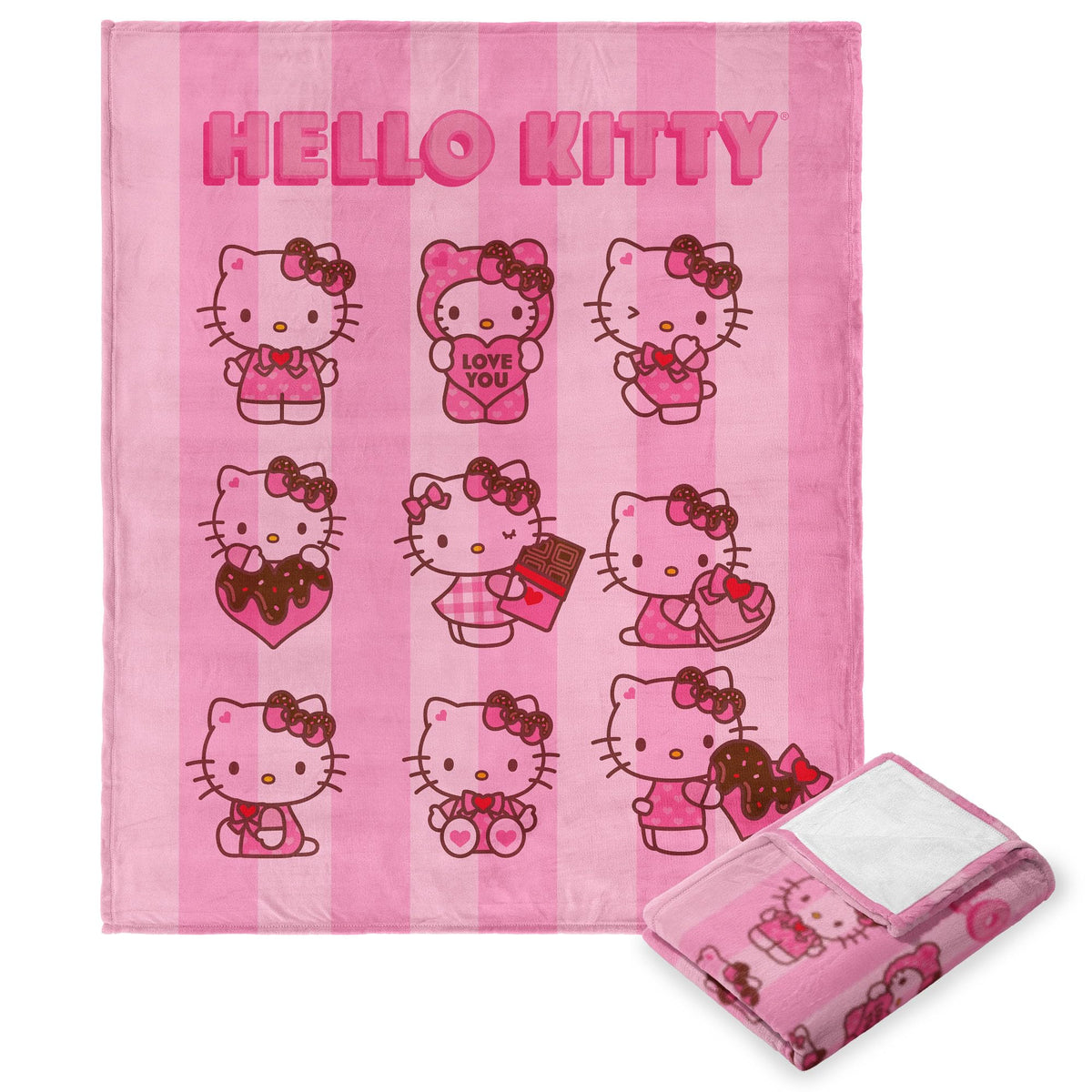 Northwest Hello Kitty Silk Touch Throw Blanket, 50' X 60', Sweetie Treats