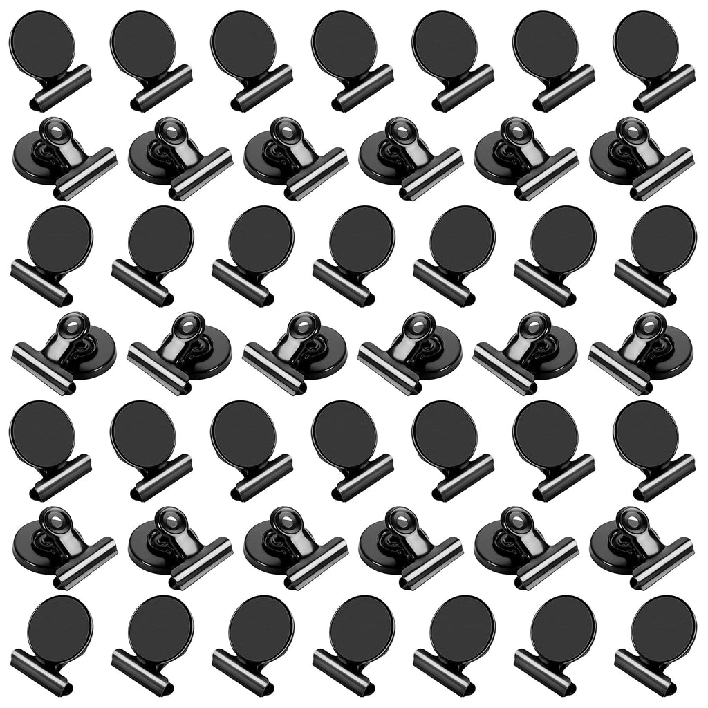 Vndueey 50 Pack Black Magnetic Clips Fridge Magnets With Clips, Refrigerator Magnets Clips, Magnet Clips For Whiteboard On Home&