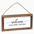 Please Remove Your Shoes Off Front Door Sign 6x12 Inch, Please Take Off Shoes Farmhouse Home Decor Welcome, Please Take Shoes Of
