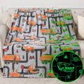 Kids Boys Construction Excavator Gifts Toys - Glow In The Dark Truck Blanket For Teens Easter Birthday Christmas Valentine'S Day