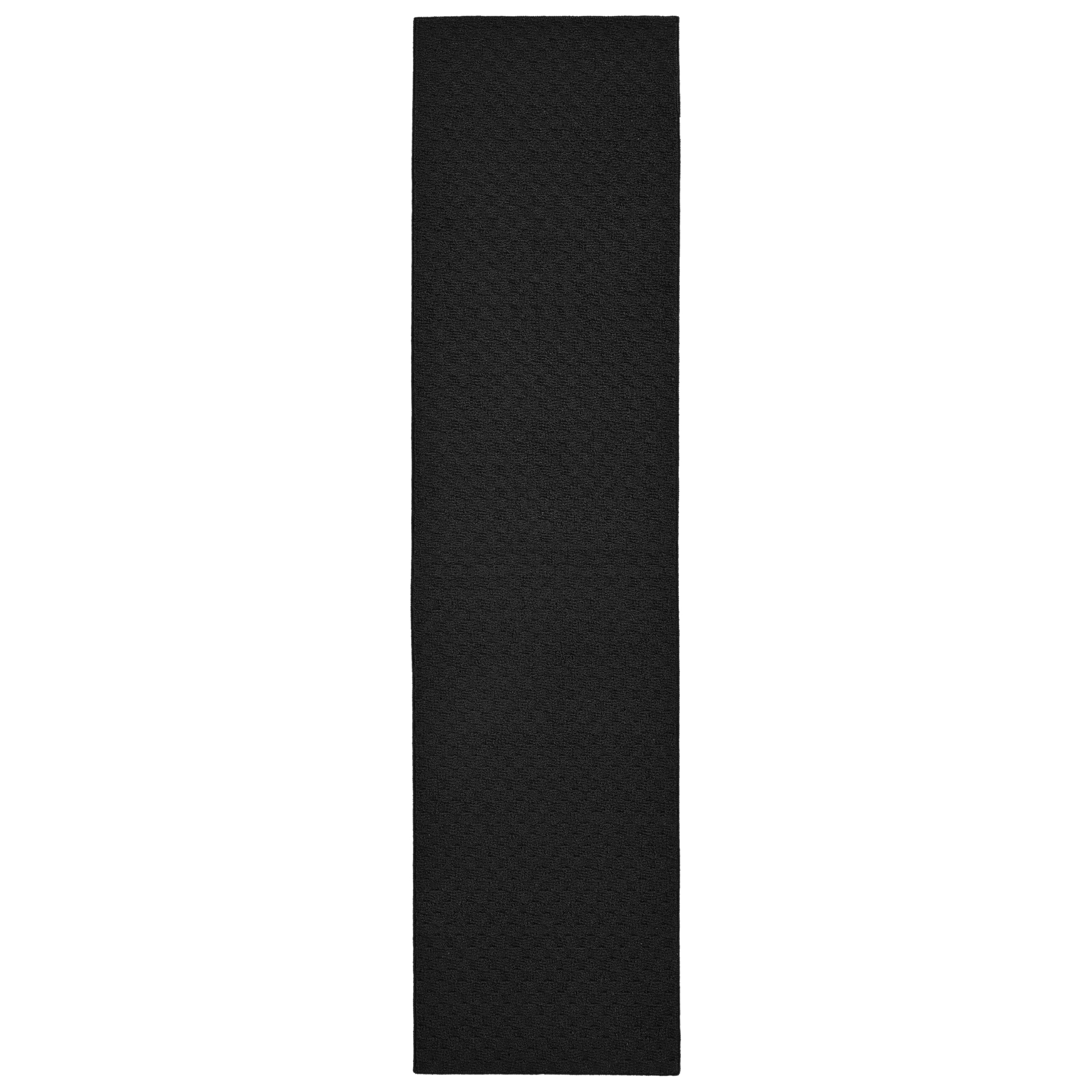 Garland Rug Town Square Black 2 x 8 Stain Resistant Indoor Runner Rug