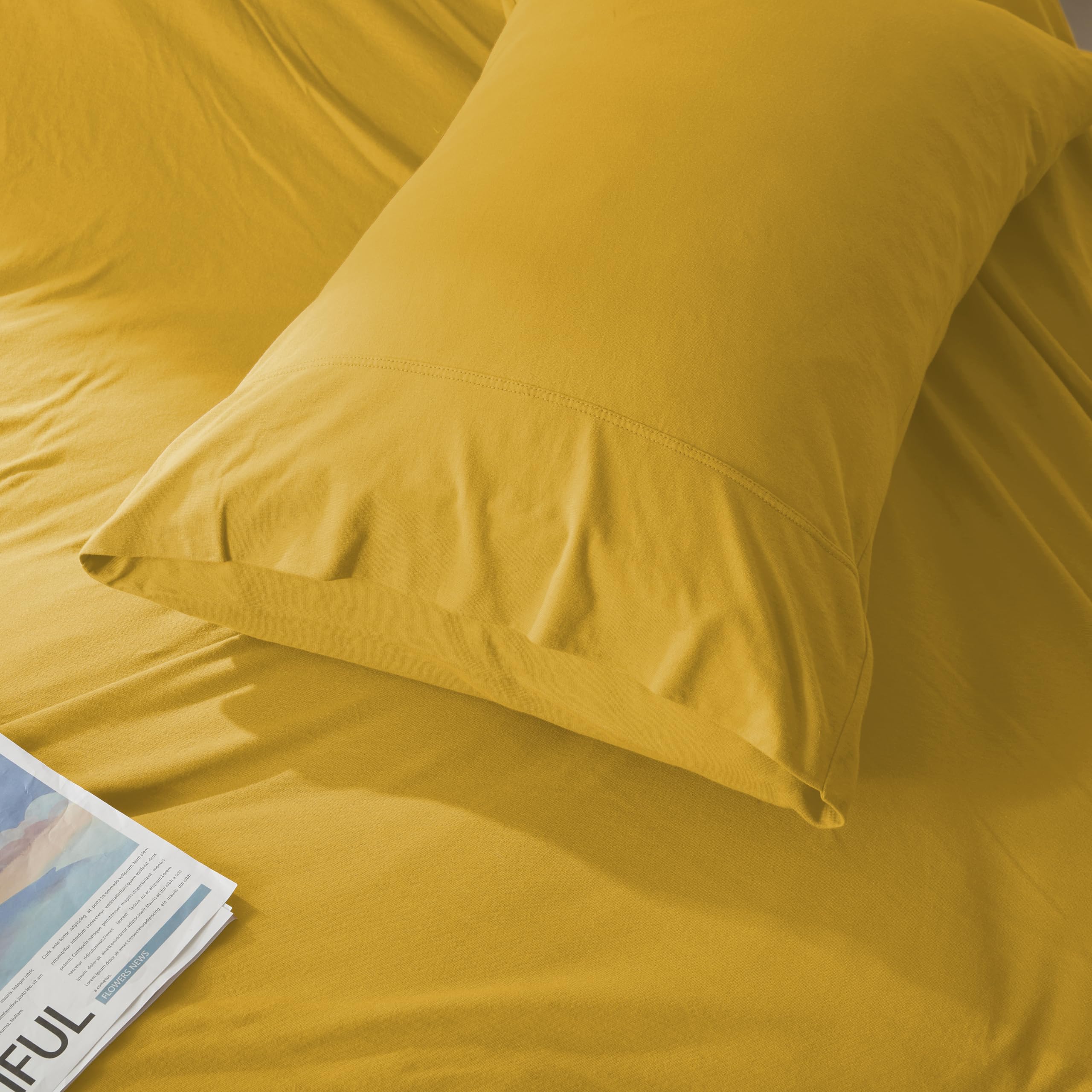 Household 100% Jersey Cotton Pillowcase 20   X36   -Light Weight, Comfortable, Super Soft Pillow Case With Envelope Closure Set